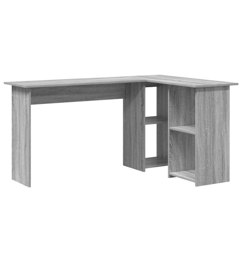 Bureau info gris Gris Sonoma MDF Moyen Rangement Bureau