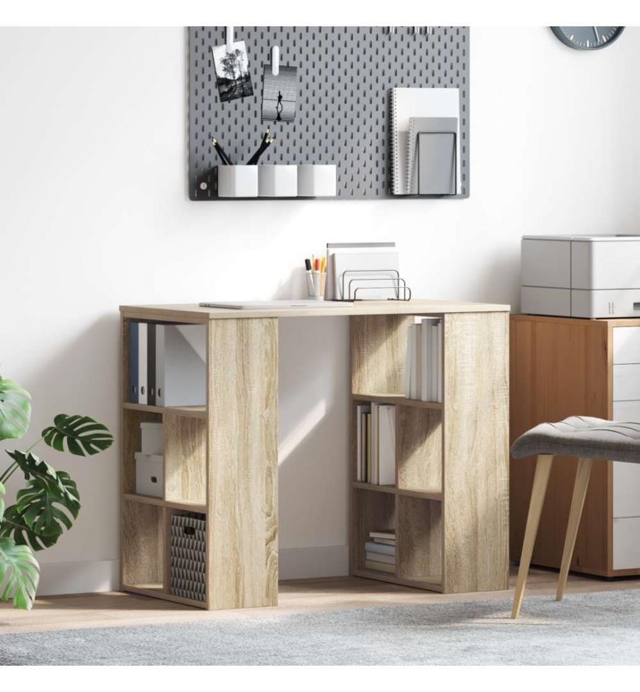 Bureau d'angle Chêne Sonoma MDF Moyen Bureau d'angle chêne Sonoma