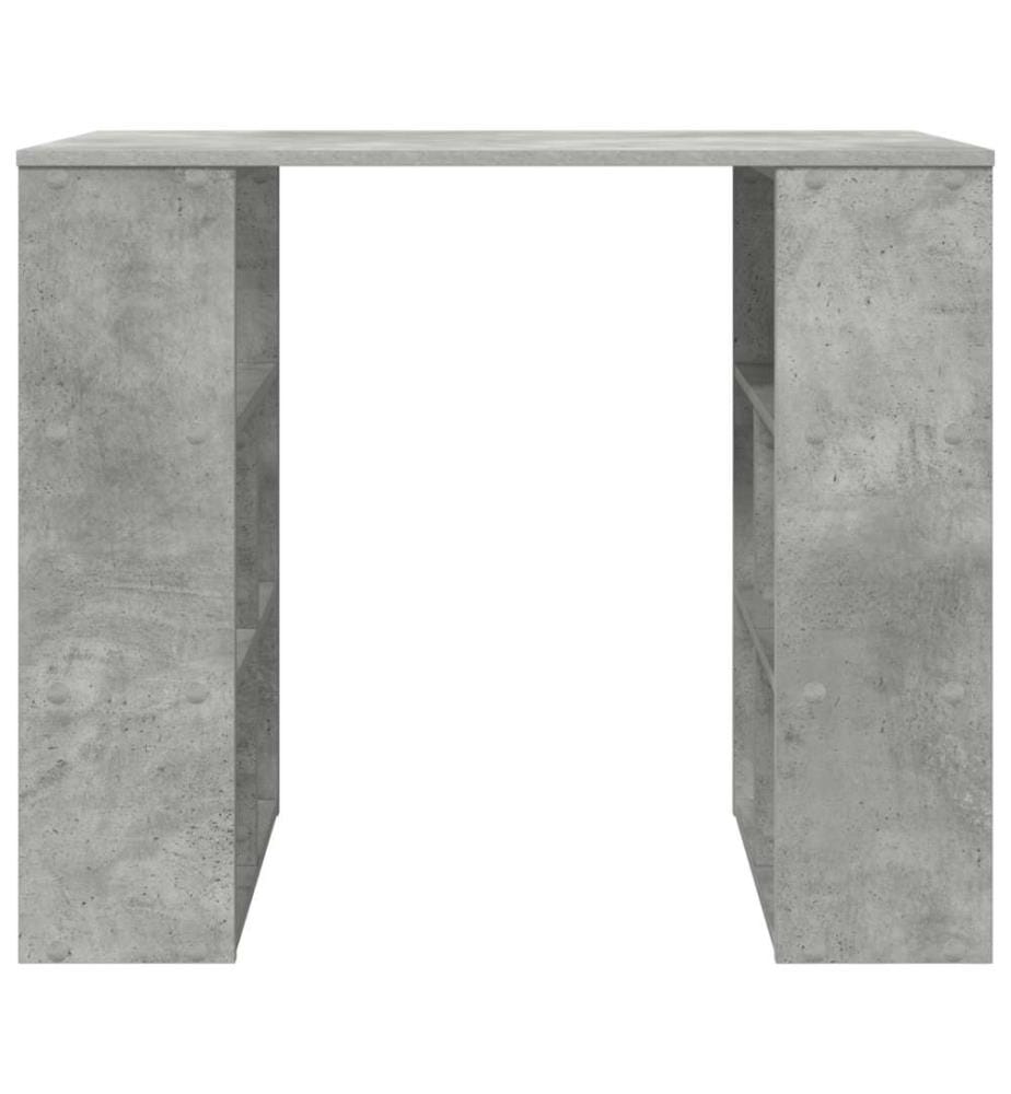 Eckschreibtisch Beton grau Spanplatte Mittel Stauraum