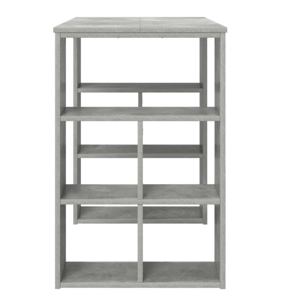 Eckschreibtisch Beton grau Spanplatte Mittel Stauraum