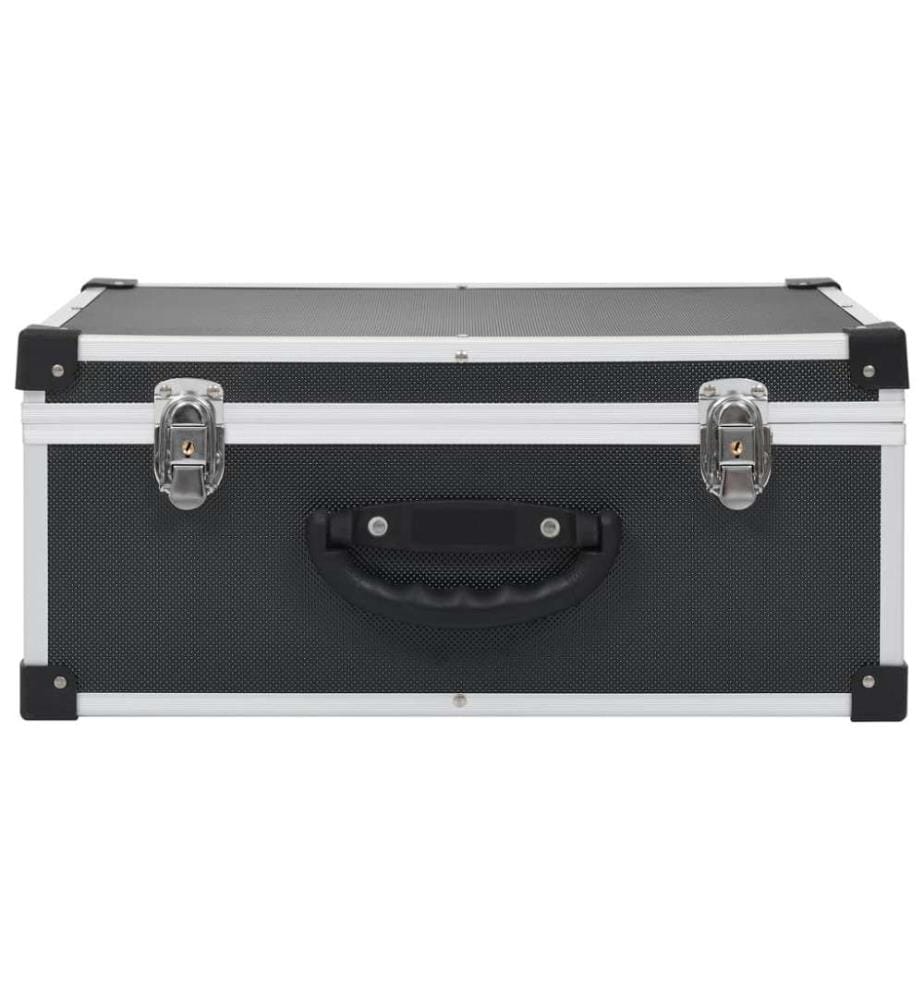 CD-Koffer für 60 CDs Aluminium ABS Schwarz