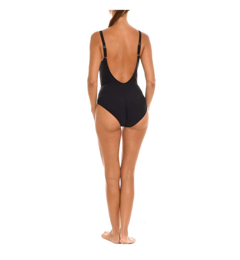1-piece V-neck swimsuit - Black
