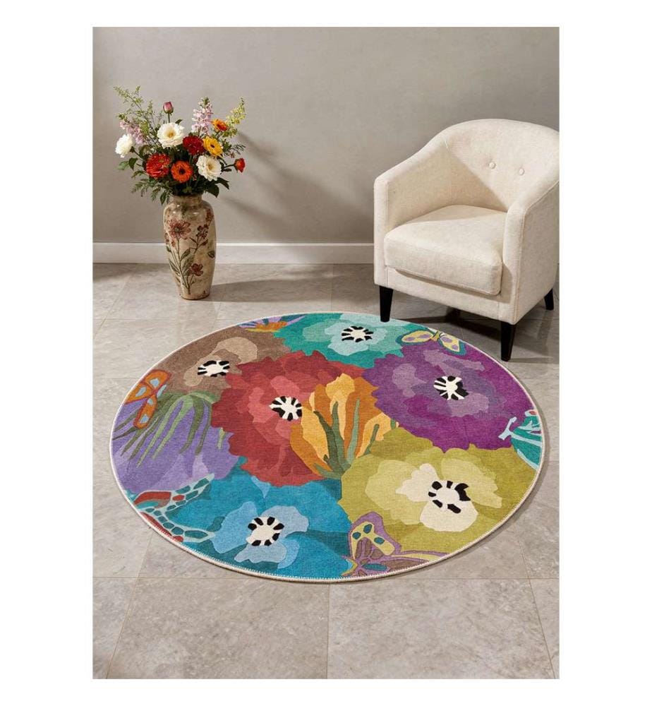 Tapis Rond Elara 80 x 80 cm - Multicolore