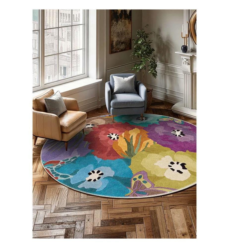 Tapis Rond Elara 80 x 80 cm - Multicolore