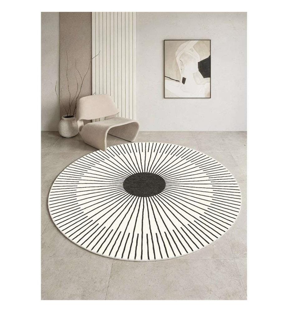 Runder Teppich „Sylvia“, 80 x 80 cm - Weiss