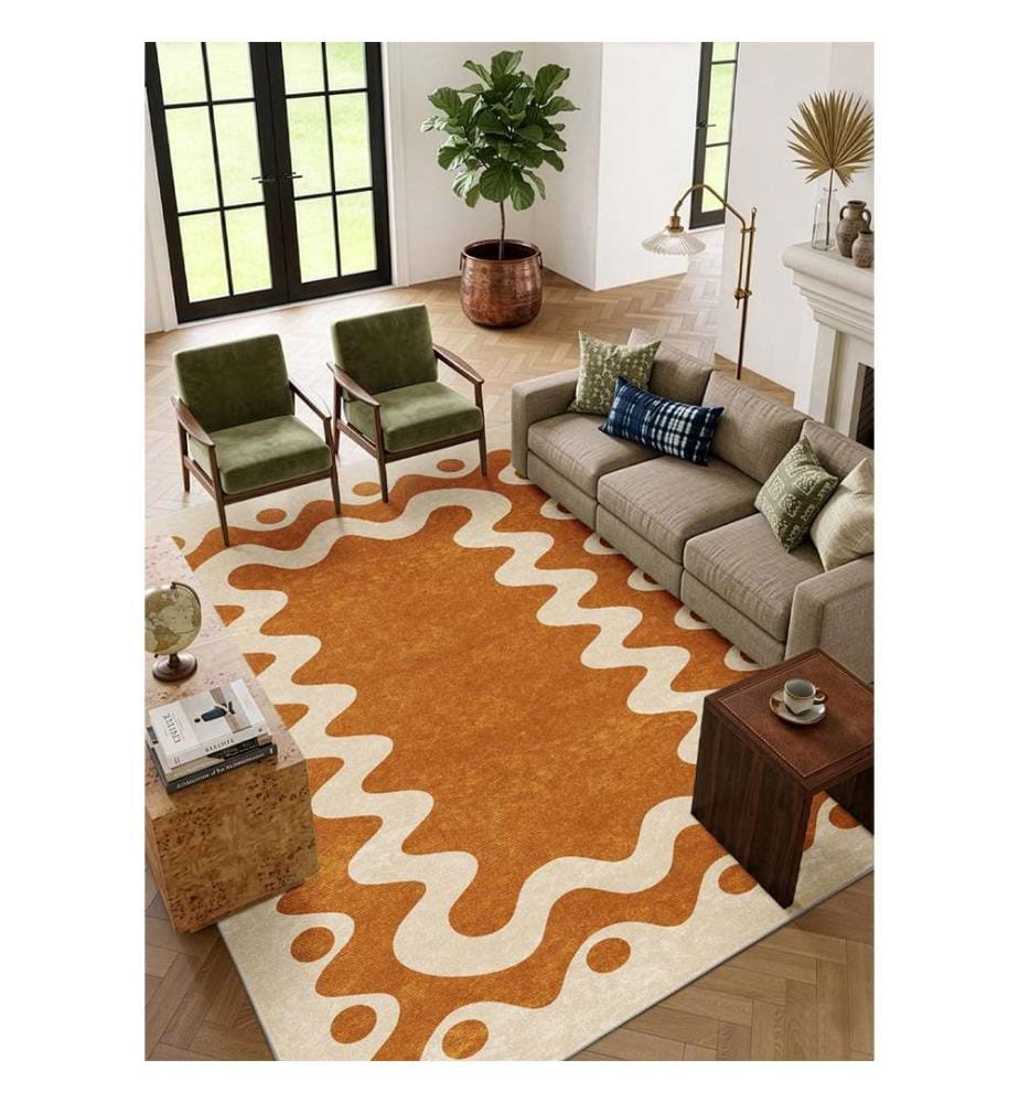 Tapis Rectangle Mirelle 80 x 120 cm - Orange