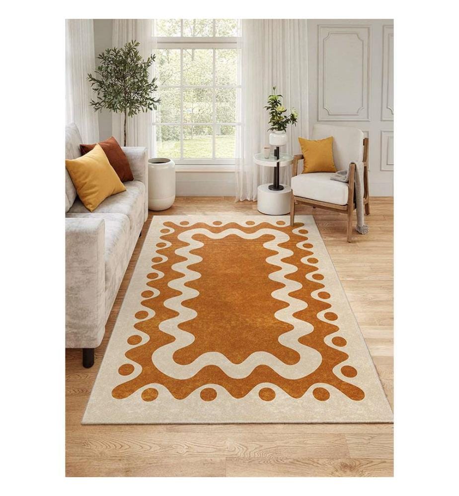 Tapis Rectangle Mirelle 80 x 120 cm - Orange