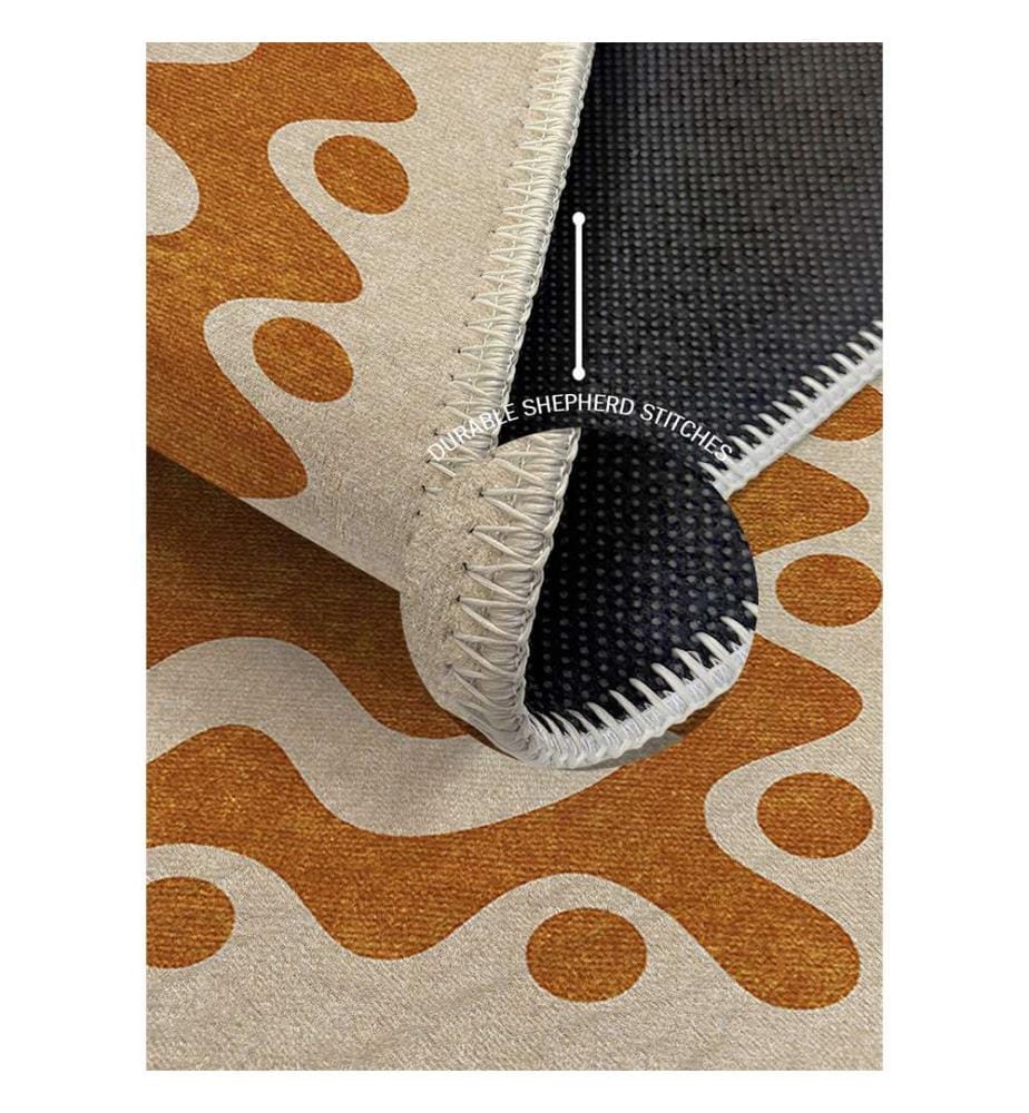 Tapis Rectangle Mirelle 80 x 120 cm - Orange