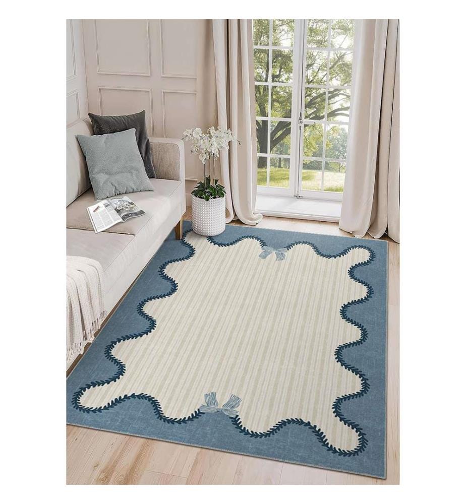 Tapis Rectangle Odelia 80 x 120 cm - Bleu