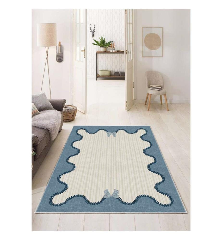 Tapis Rectangle Odelia 80 x 120 cm - Bleu