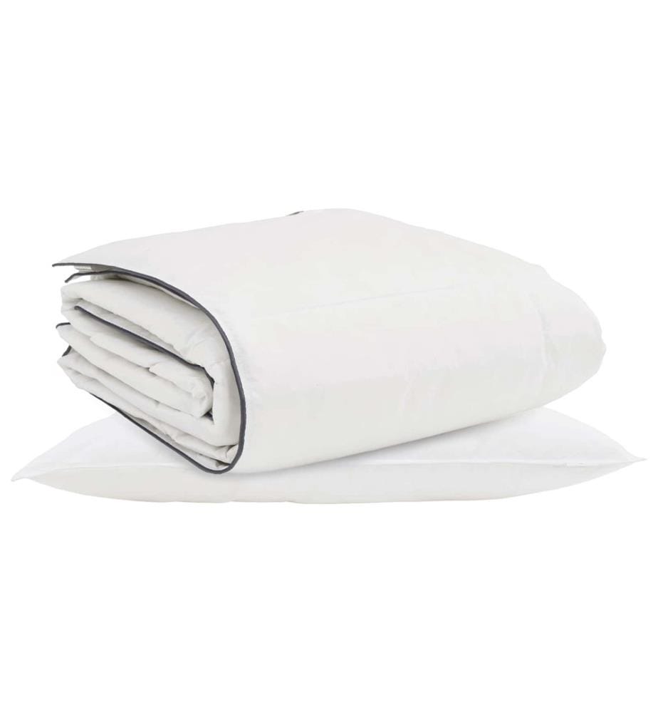Winterbettdecke mit Kissen 2 pcs Weiss Down Feather