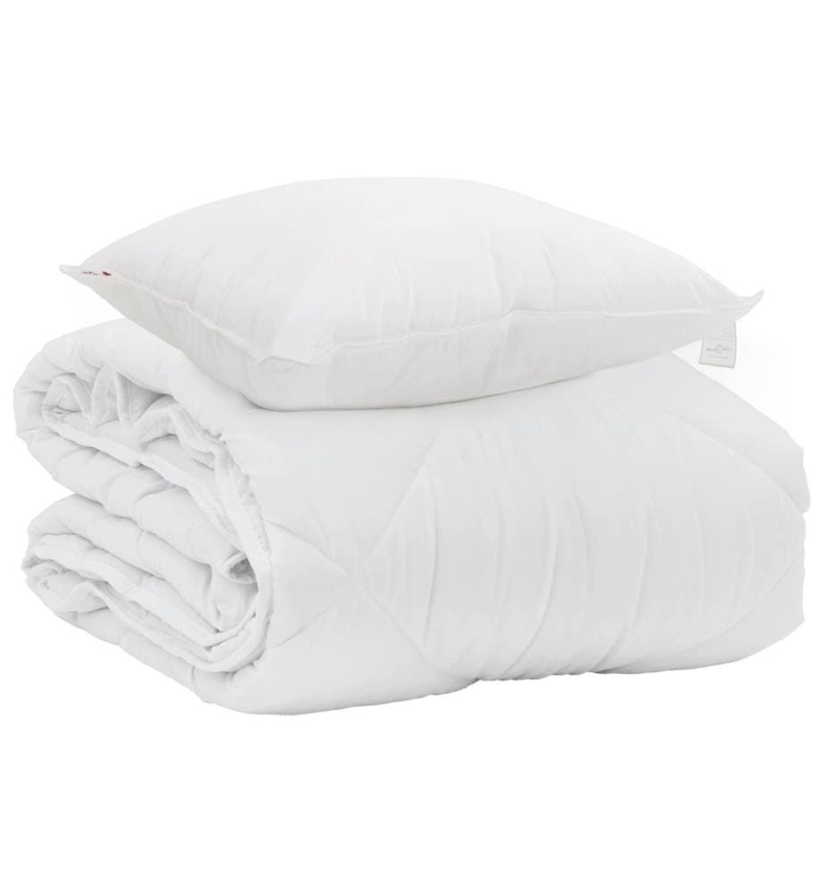 Sommerdecke mit Kissen 2 pcs Weiss Mikrofaser