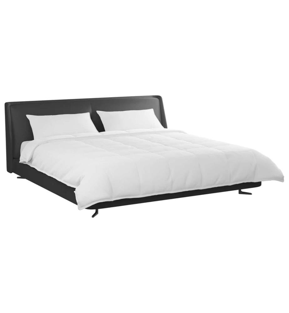Bettdecken Set mit Kissen 3 pcs Weiss Mikrofaser und Baumwolle