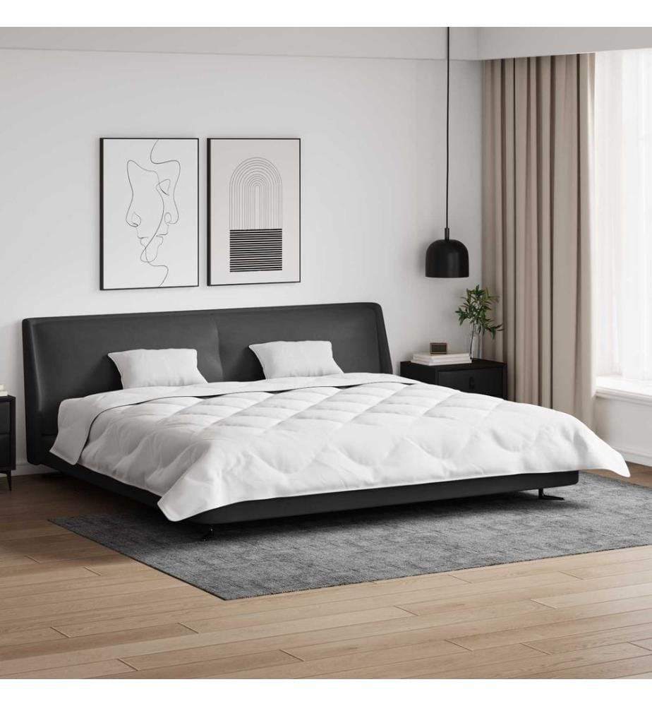 Duvet d'hiver avec oreiller 3 pcs Blanc Microfibre