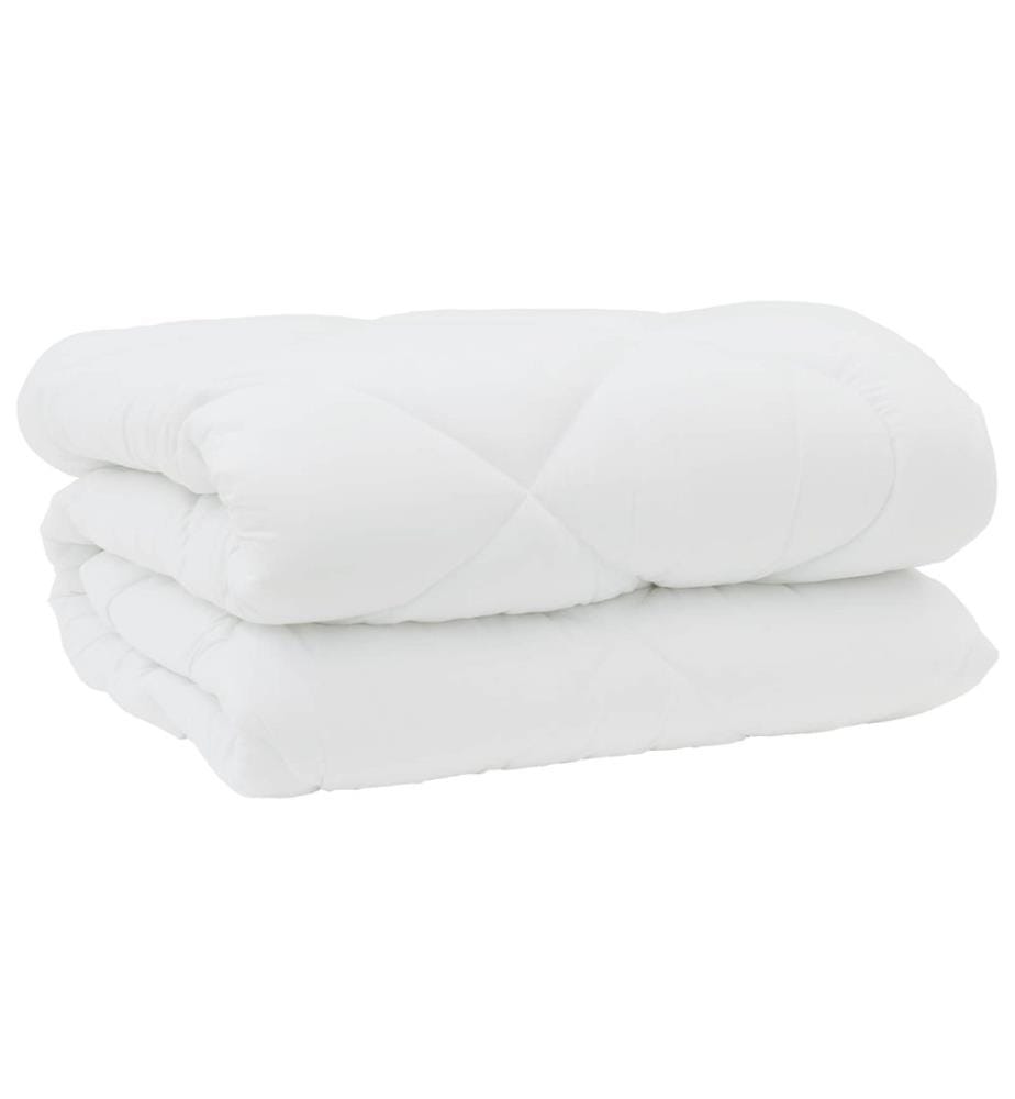 Duvet d'hiver avec oreiller 3 pcs Blanc Microfibre