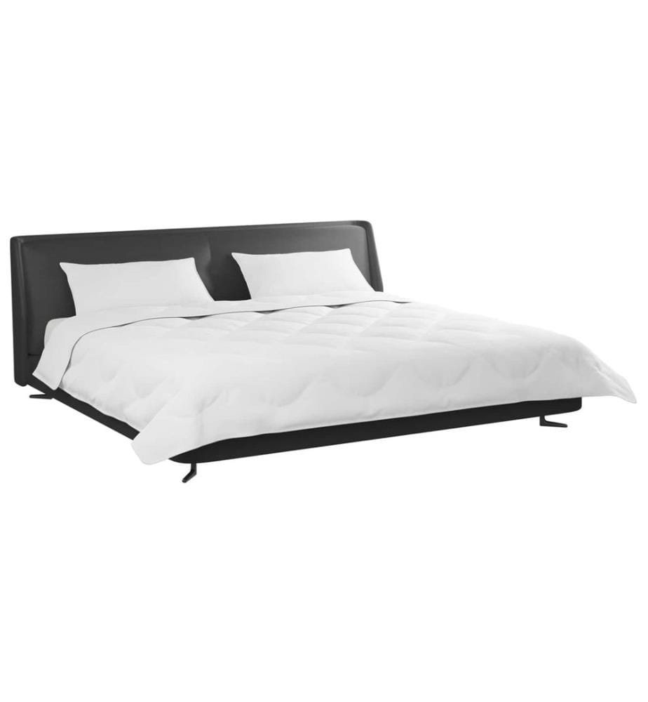 Winterbettdecke mit Kissen 3 pcs Weiss Mikrofaser