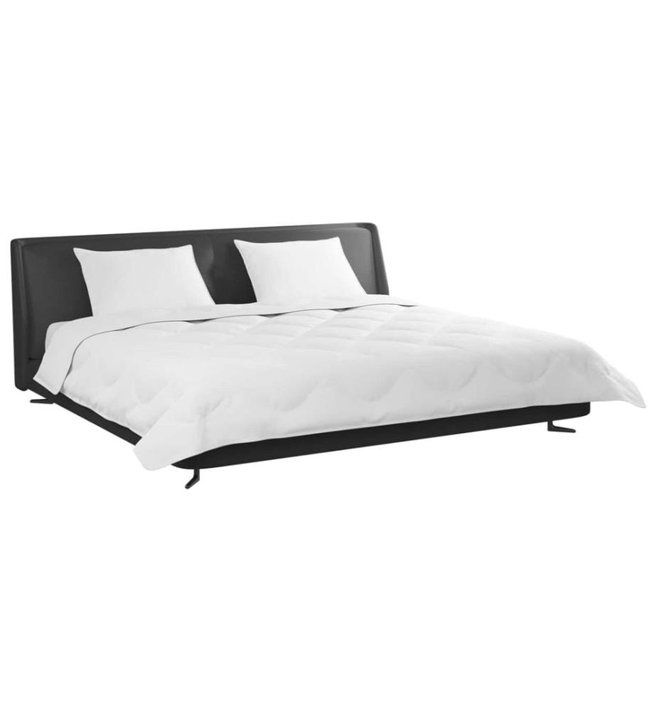 Winterbettdecke mit Kissen 3 pcs Weiss Mikrofaser