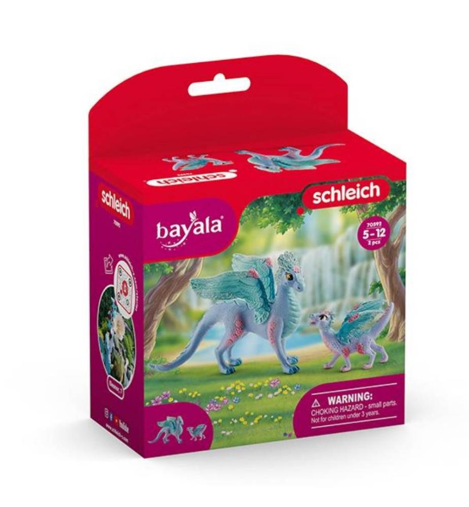 70592 - Blume Drache und Kind, mit viel Glitzer