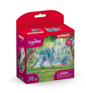 70592 - Blume Drache und Kind, mit viel Glitzer