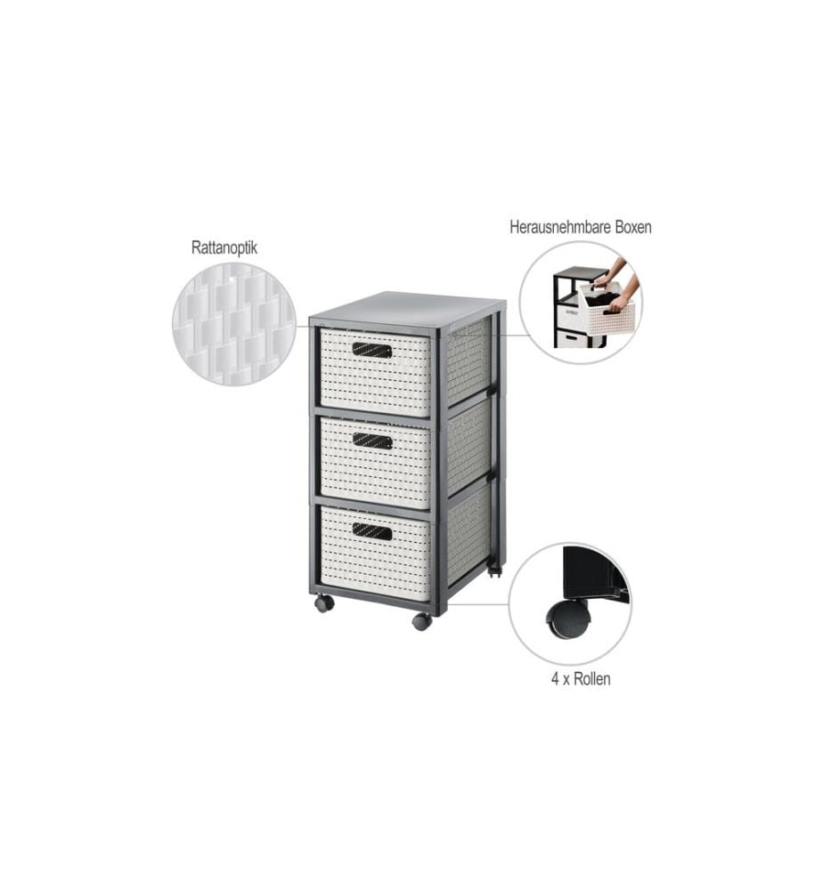 ROTHO - Schubladenbox Tower Country A4, Cappuccino