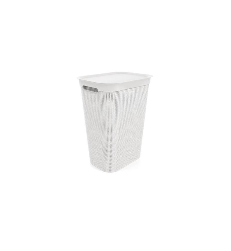 ROTHO - Corbeille à lessive Breezes Blanc, 50 l