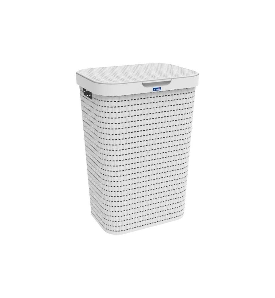ROTHO - Corbeille à lessive Country 55 l, Blanc