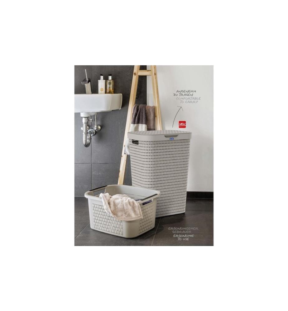 ROTHO - Wäschesammler Country 55 l, Anthrazit