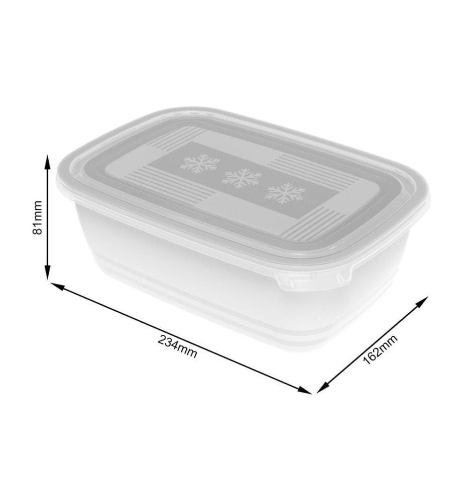 ROTHO - Récipients à provisions Freeze 2 pièces, 1.9 l, Transparent