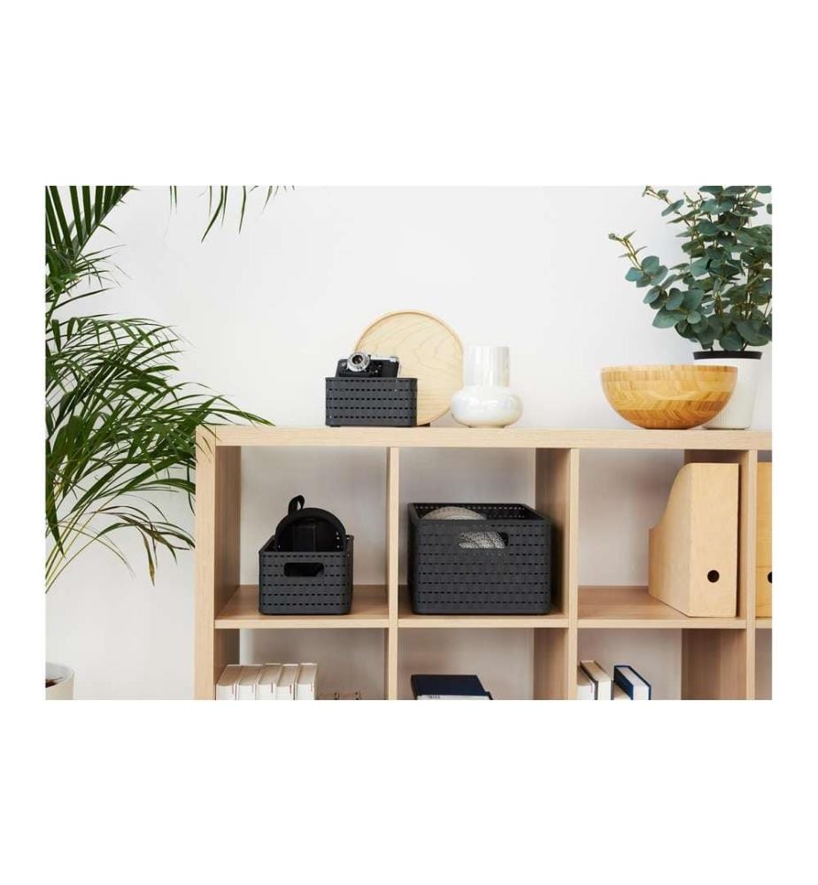 ROTHO - Aufbewahrungskorb Country 32.8 x 23.8 x 16 cm, Anthrazit