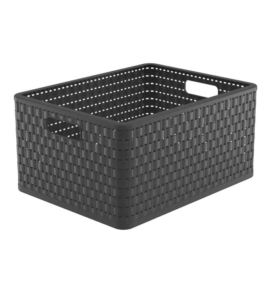 ROTHO - Aufbewahrungskorb Country 43 x 33 x 21.5 cm, Anthrazit