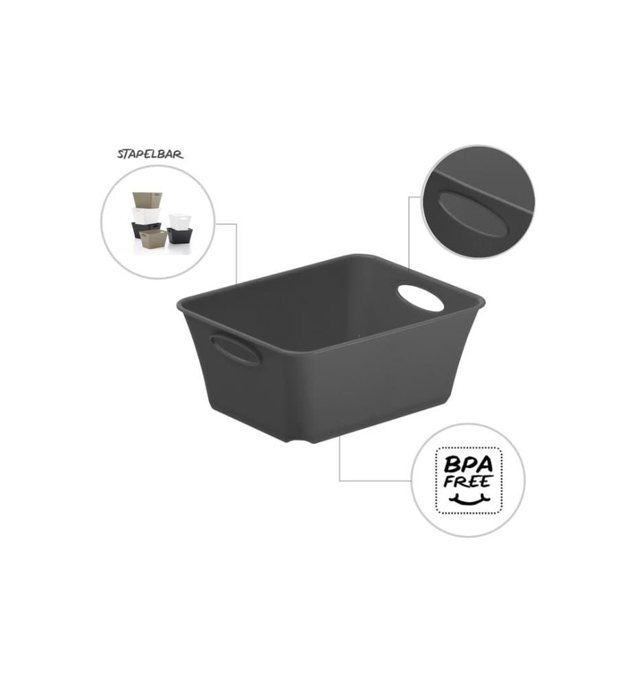ROTHO - Boîte de rangement Living Box C7 / 0.5 l anthracite