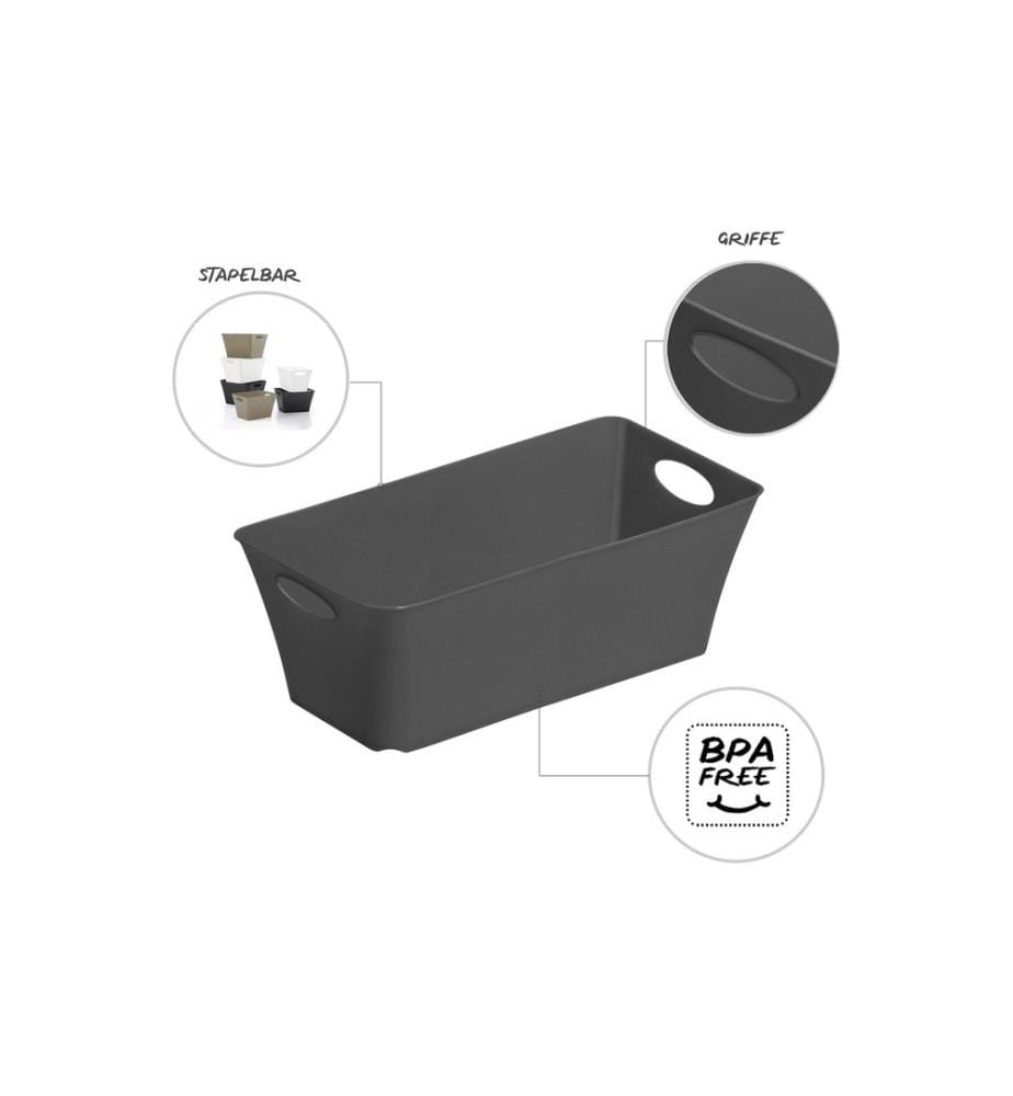 ROTHO - Aufbewahrungsbox Living Box 2 l Anthrazit
