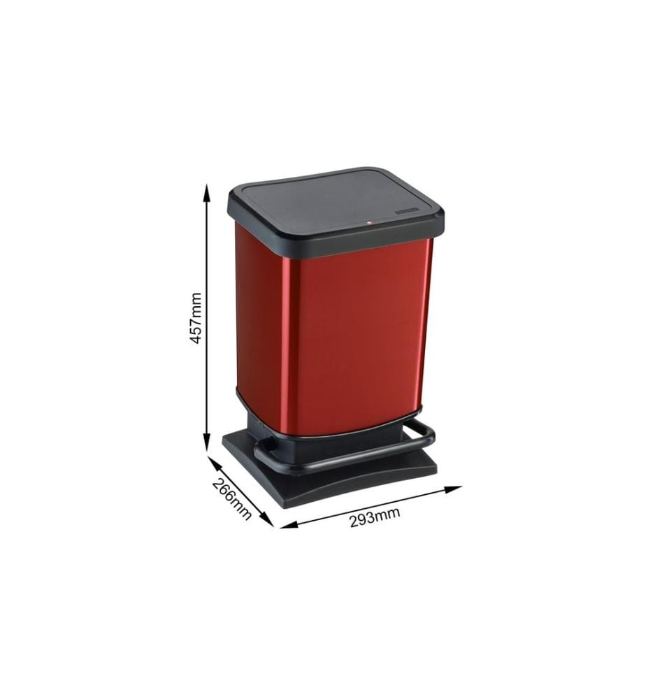 ROTHO - Treteimer Paso 20 l, Rot metallic