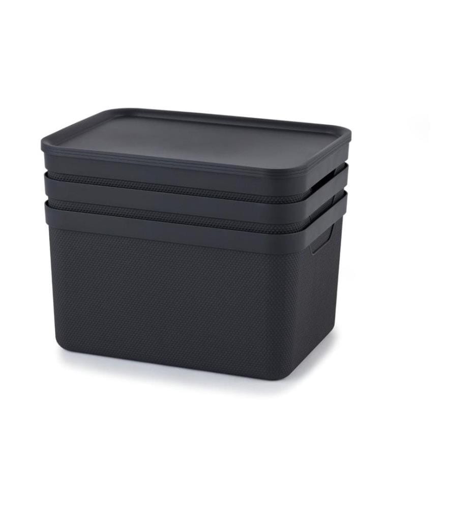 ROTHO - Boîte de rangement A4 Jive 3 pièces, Gris