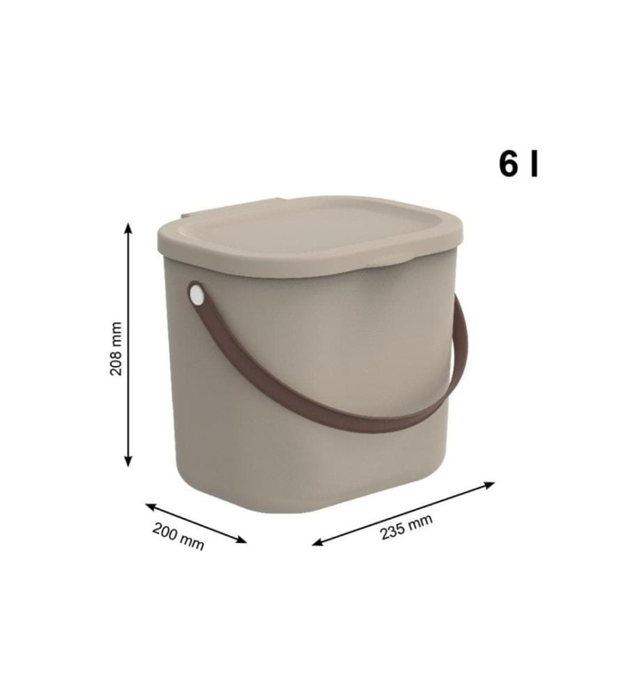 ROTHO - Boîte de rangement Albula 6 l, Cappuccino
