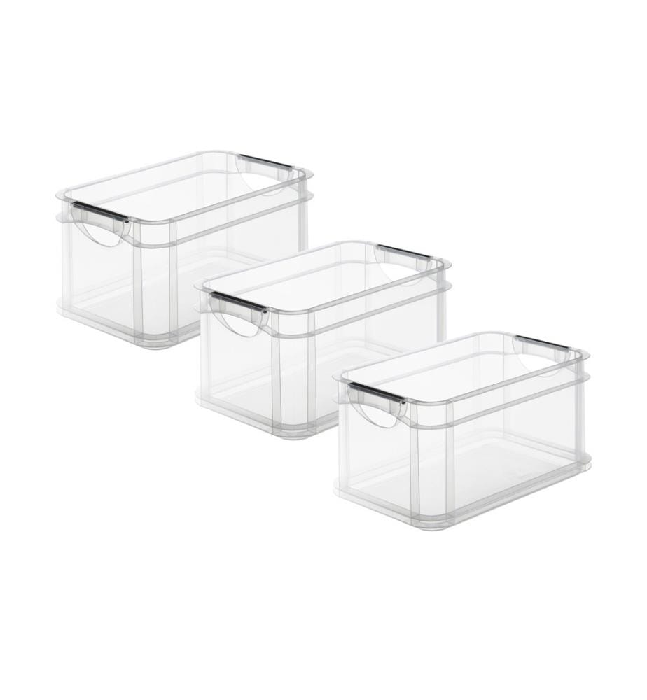 ROTHO - Boîte de rangement A5 3 pièces, Transparent