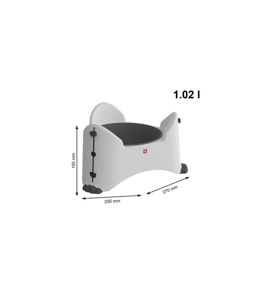 ROTHO - Mangeoire réglable Sammy, 1.02 l, Blanc