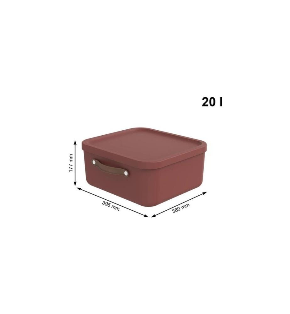 ROTHO - Boîte de rangement Maloja 20 l, Iron Rouge