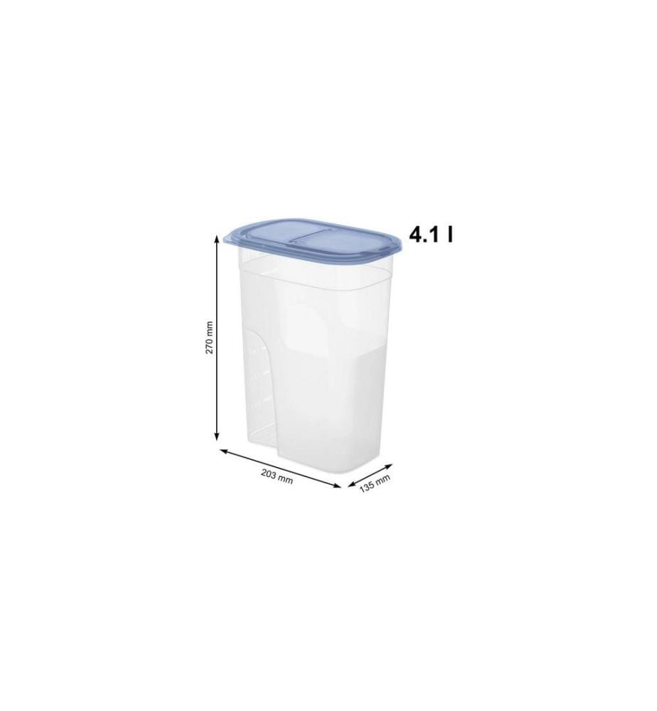 ROTHO - Boîte à provisions Sunshine 4.1 l, Bleu/Transparent