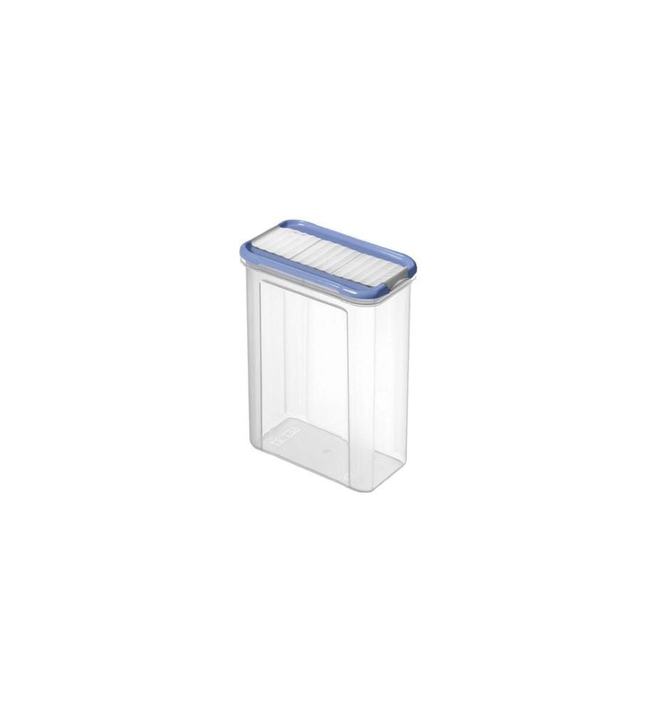 ROTHO - Boîte à provisions Domino 1.5 l, Bleu/Transparent