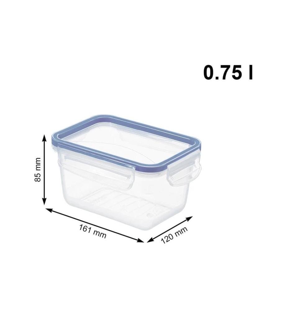 ROTHO - Boîte à provisions CLIC & LOCK 0.75 l, Bleu