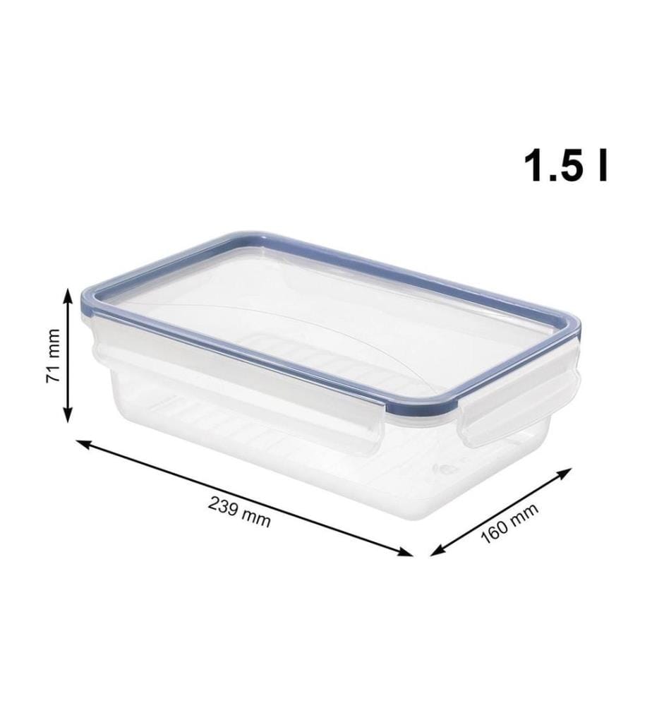 ROTHO - Boîte à provisions CLIC & LOCK 1.5 l, Bleu