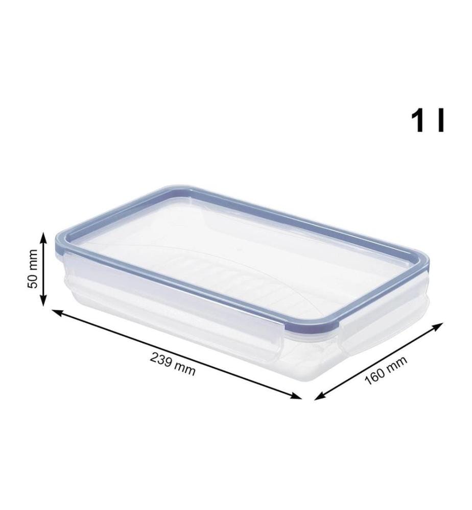 ROTHO - Boîte à provisions CLIC & LOCK 1 l, Bleu, 3 pcs.