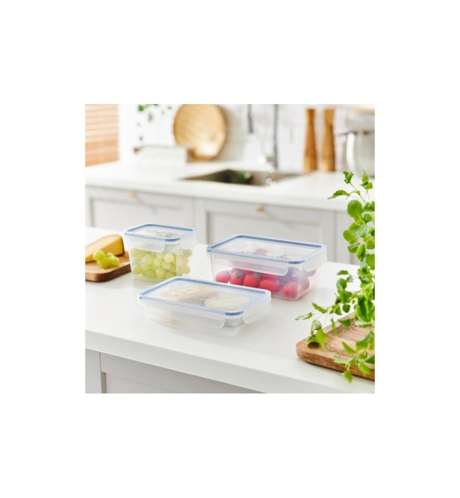 ROTHO - Boîte à provisions CLIC & LOCK 1 l, Bleu, 3 pcs.