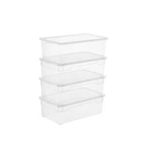 ROTHO - Boîte de rangement Lady Shoe Transparent, 4 pcs.