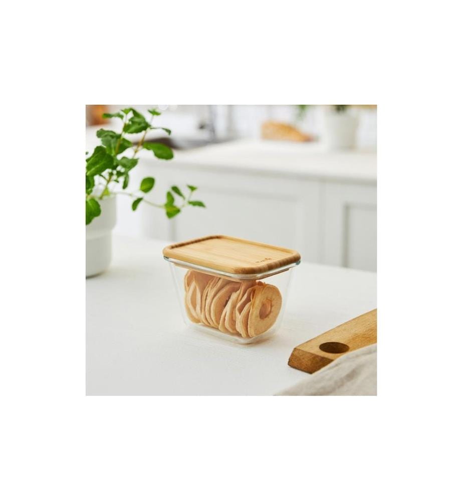 ROTHO - Glasdose mit Bambusdeckel NALA 0.75 l, Transparent