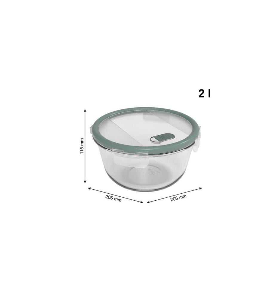 ROTHO - Glasdose mit Deckel NALA 2 l, Transparent