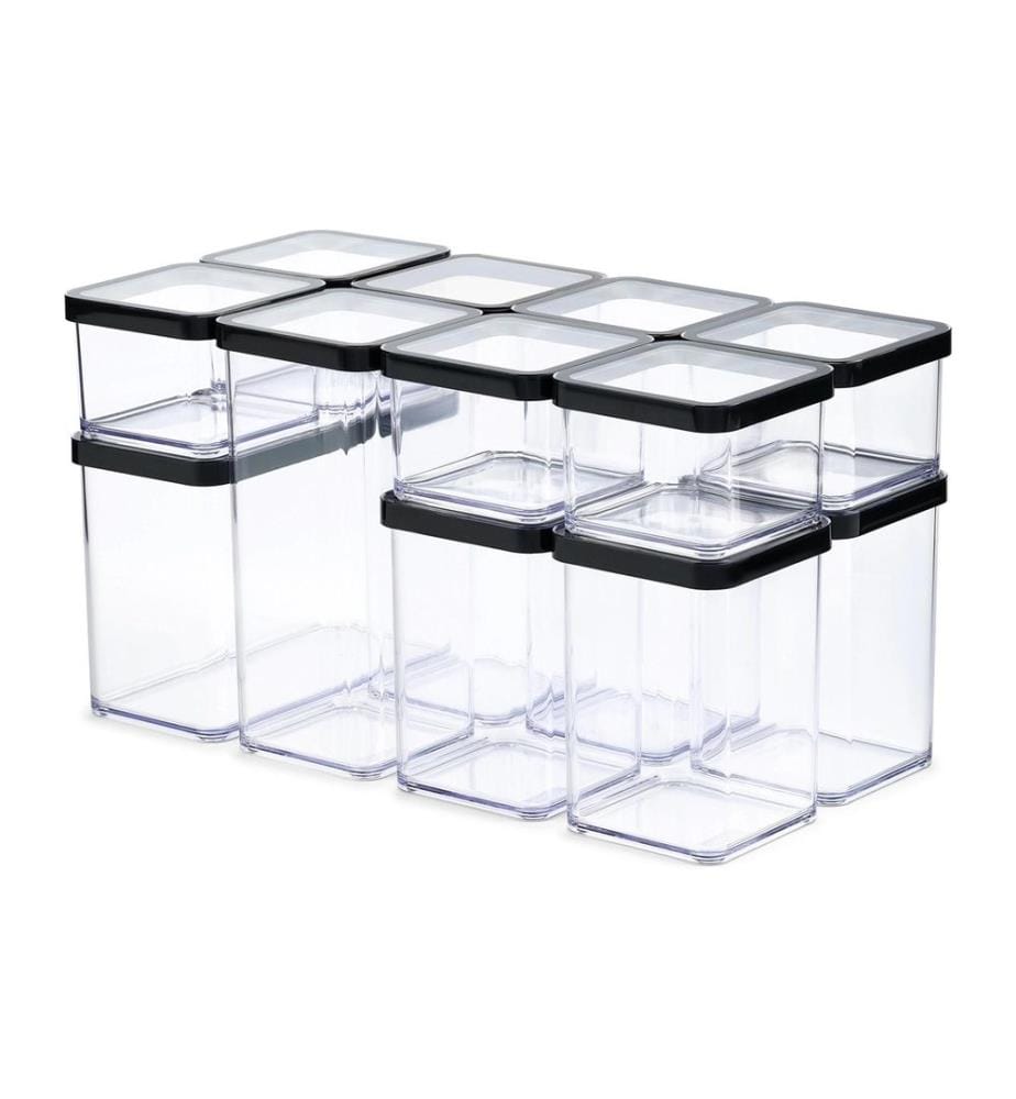 ROTHO - Set Premium boîtes 12 pcs. Loft 12 l, Noir