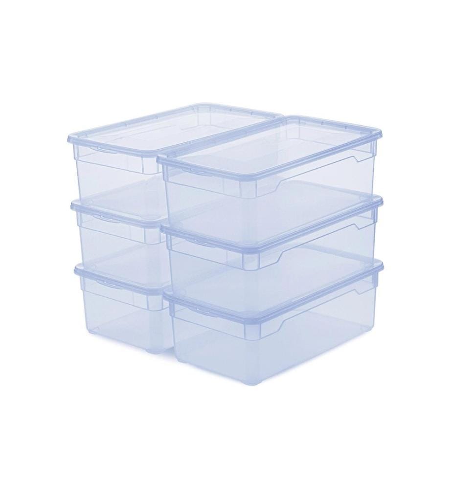 ROTHO - Boîte de rangement Clearbox 5 l, 6 pièces