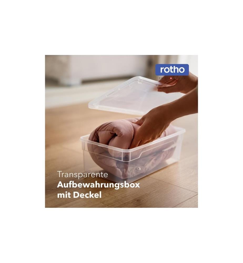 ROTHO - Boîte de rangement Clearbox 5 l, 6 pièces